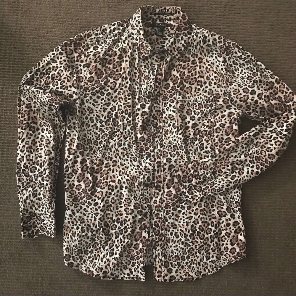 Mens leopard print shirt